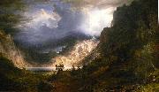 Albert Bierstadt A Storm in the Rocky Mountains oil painting